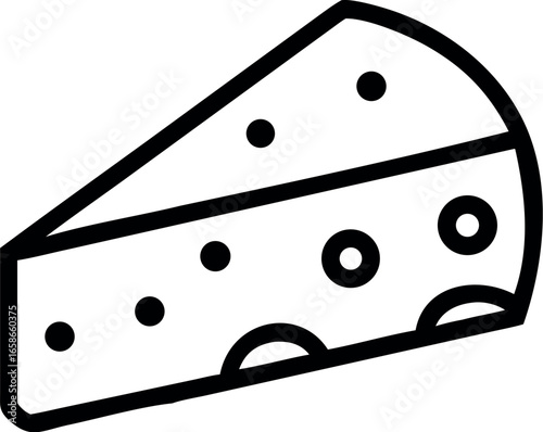cheese line art vector icon for food apps and websites 
