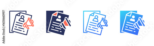Press Release icon sheet multi style collection