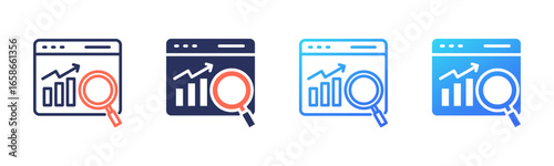 Market Research icon sheet multi style collection