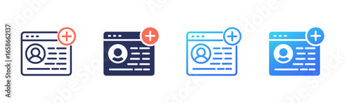Add User icon sheet multi style collection