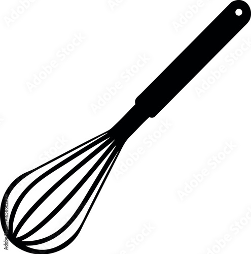 Whisk icon line symbol. Black vector whisk icon vector