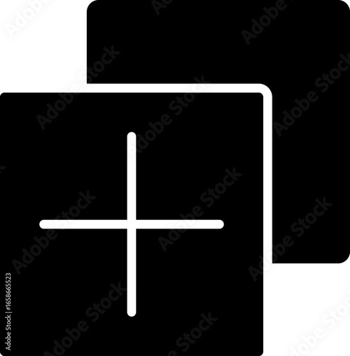 Clone Glyph icon, clone line icon – copy, duplicate, replicate, duplicate data, cloning technology symbol