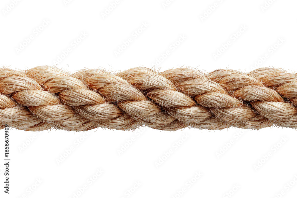 Fototapeta premium Close-up of a light beige braided rope