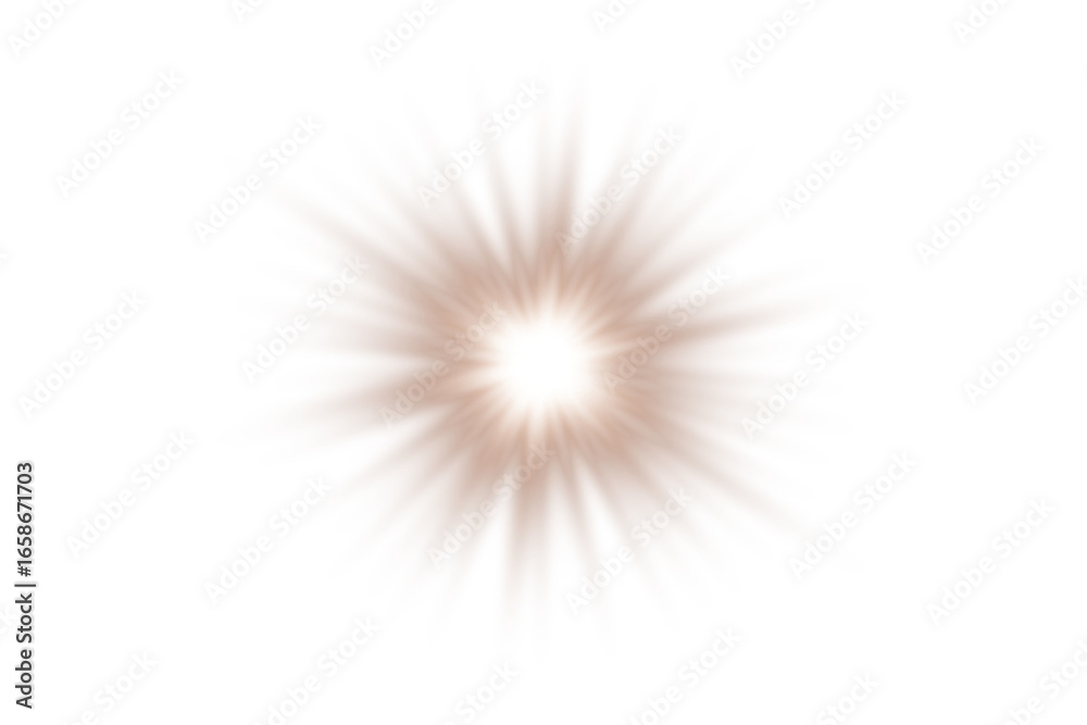 Fototapeta premium Sun Energy Flash. Vibrant Chocolate Brown Light Burst Effect for Abstract and Magical Designs