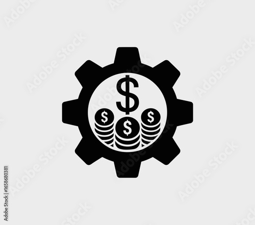 vector illustration of a black clock