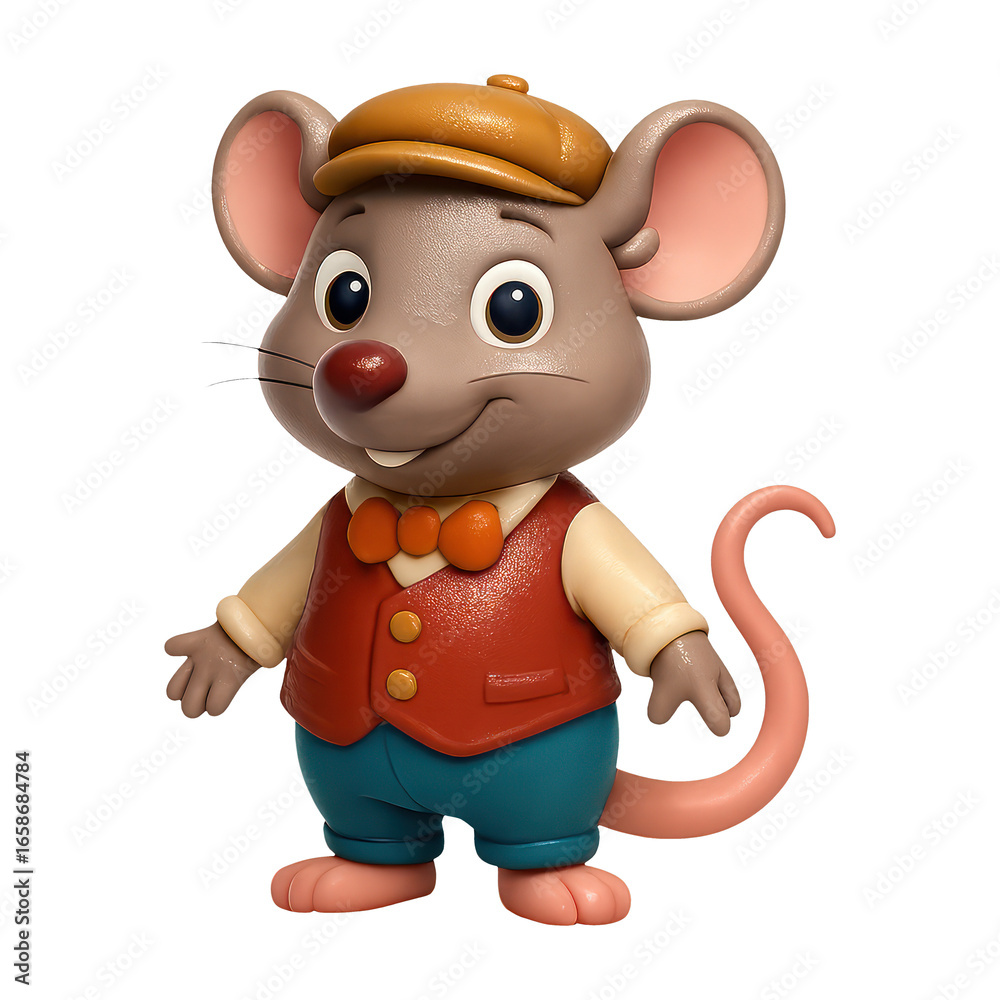 Fototapeta premium PNG Charming cartoon mouse character design.
