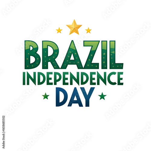 brazil independence day, typography, calligraphic, floral, ornamental, vector, decorative