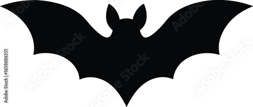 silhouette bat black vector