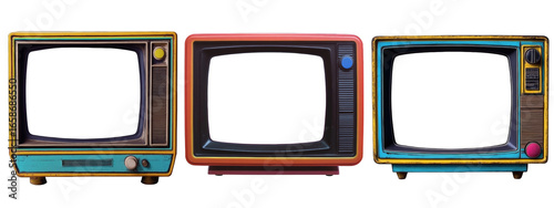 Retro television sets add a nostalgic touch to any project, perfect for vintage designs and creative concepts