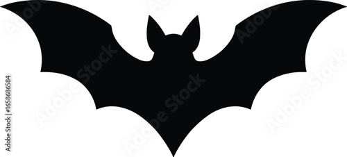 silhouette bat black vector