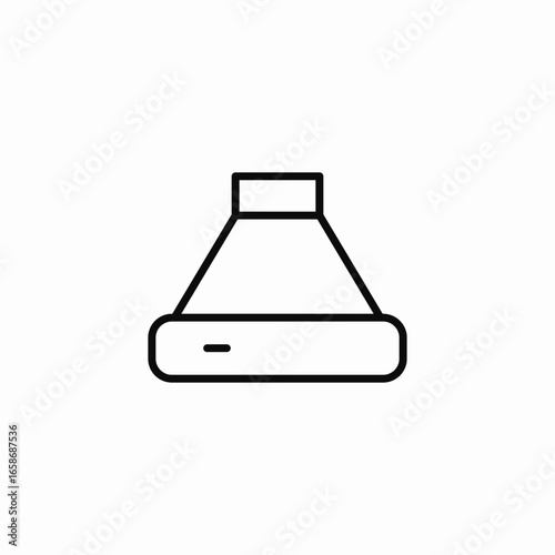 kitchen hood fan icon sign vector