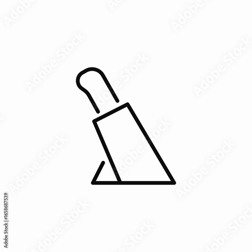 kitchen knife in stand icon sign vector