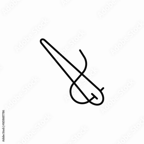 needle and thread  icon sign vector