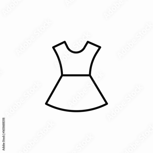 simple outline dress icon sign vector