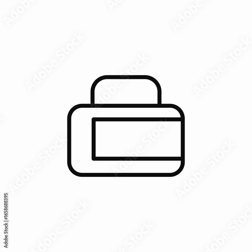 small travel bag icon sign vector