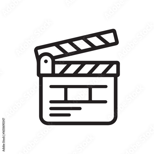 Clapperboard outline icon