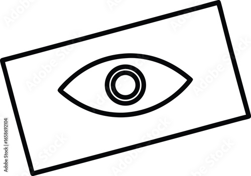 Ophthalmology Card Flat Lay Vision Care Diagnostic Tool on White Background Vector Design