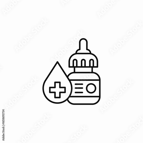 blood test bottle icon sign vector
