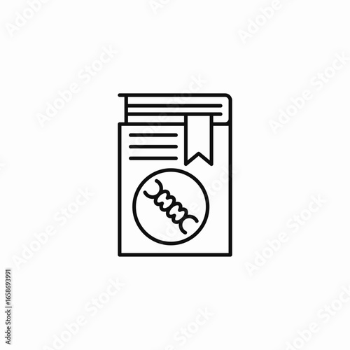 dna book bookmark icon sign vector