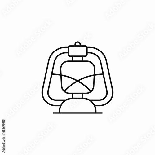 kerosene lantern light icon sign vector