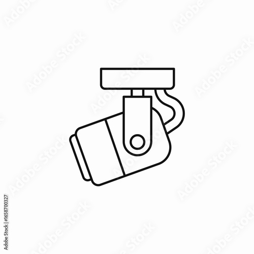 security camera with mount icon sign vector