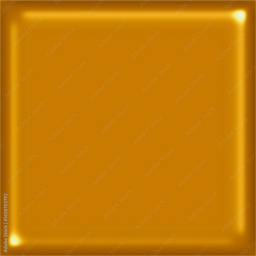 Glossy orange square tile with smooth surface texture  