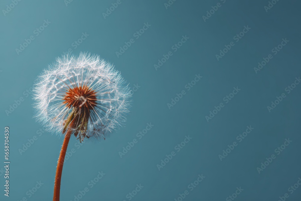 Fototapeta premium Dandelion Dream: A captivating image of a dandelion head against a serene and dreamy backdrop