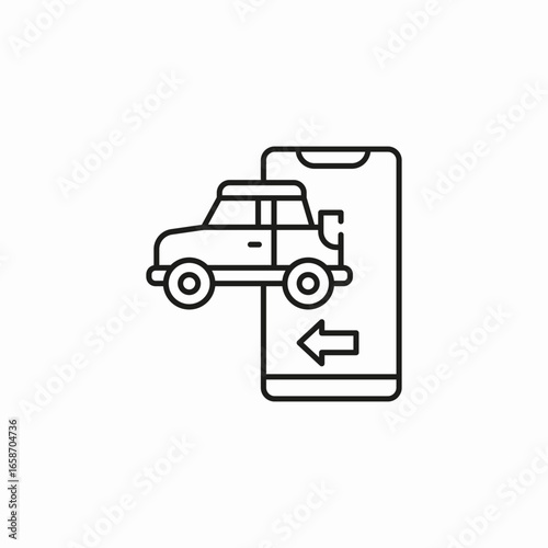 car ride hailing icon sign vector
