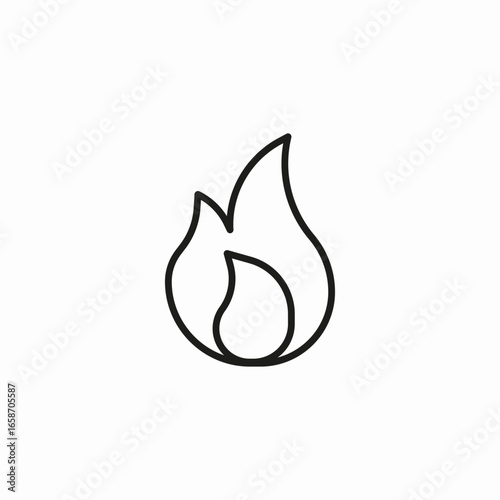 fire flame icon icon sign vector