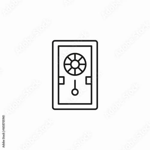 home safe door icon sign vector