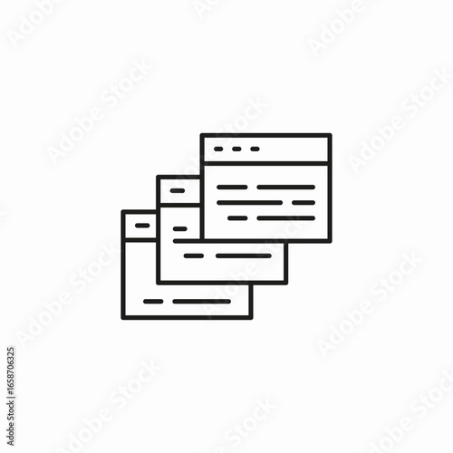 multiple web pages icon sign vector