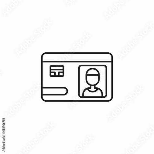 personal card identification icon sign vector