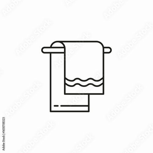 towel rack towels icon sign vector