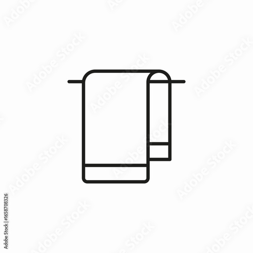 towel rack hanger icon sign vector