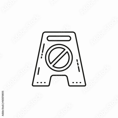 wet floor caution sign icon sign vector