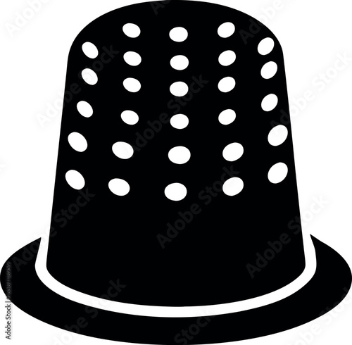 Thimble silhouette icon vector illustration
