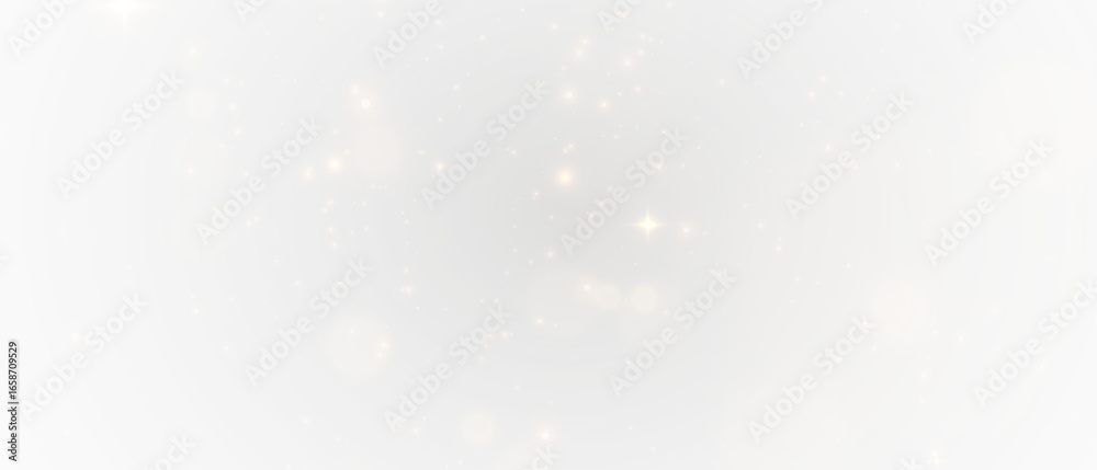 Fototapeta premium PNG Golden Light Effect, Transparent Sparkle Glow, Shiny Lens Flare with Bokeh Dust, Twinkling Star Particles and Radiant Magic Burst