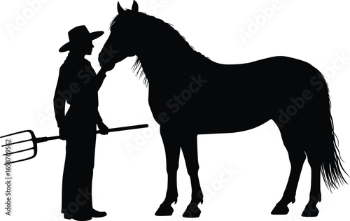 silhouette of a horse