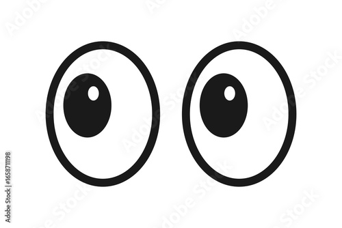 Smile eyes look away. Emoji. A sticker for a chat message.