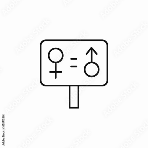 gender equality protest icon sign vector