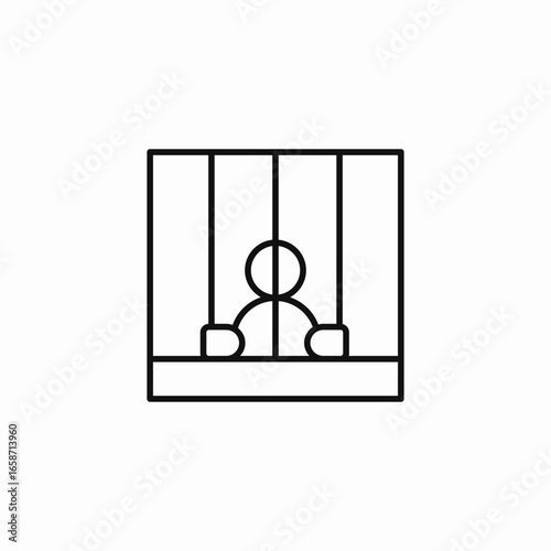 person in jail icon sign vector