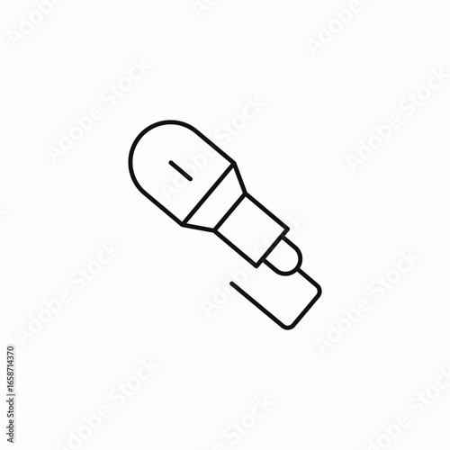 ultrasound probe outline icon sign vector
