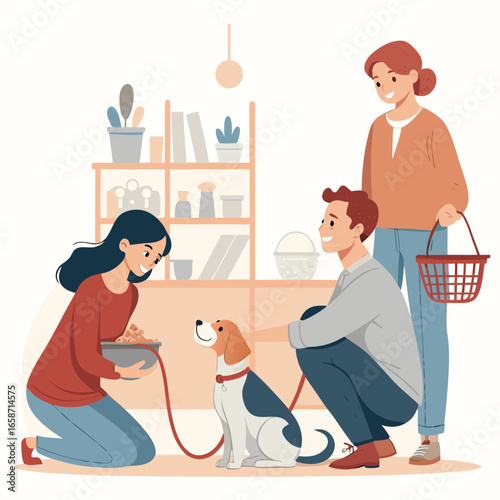 Animal Breed Selection Guide for Pet Adoption A colorful illustration designed to help potential pet owners choose the right animal companion for their lifestyle