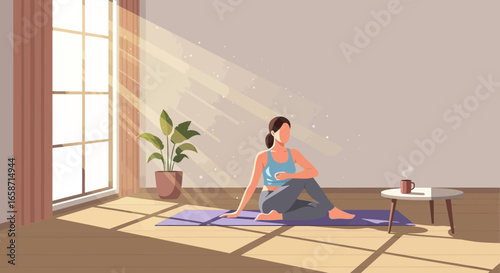 young woman doing yoga