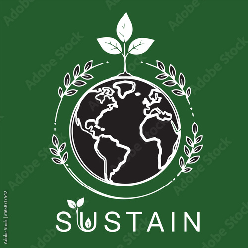 green planet earth vector 