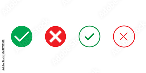 Check Mark Icon Set Vector Design.