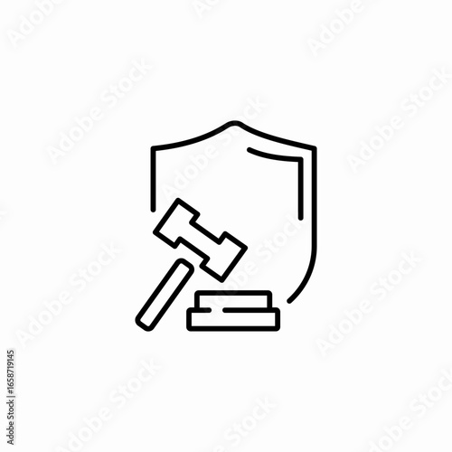 law and protection icon sign vector