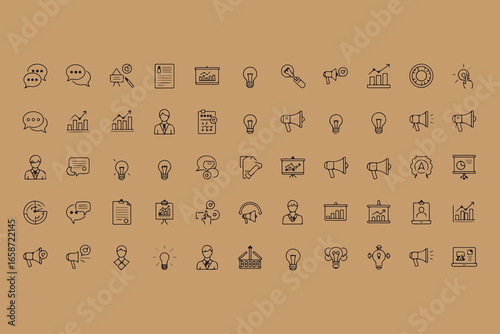 Collection of ancient egyptian hieroglyphs and symbols on a textured background