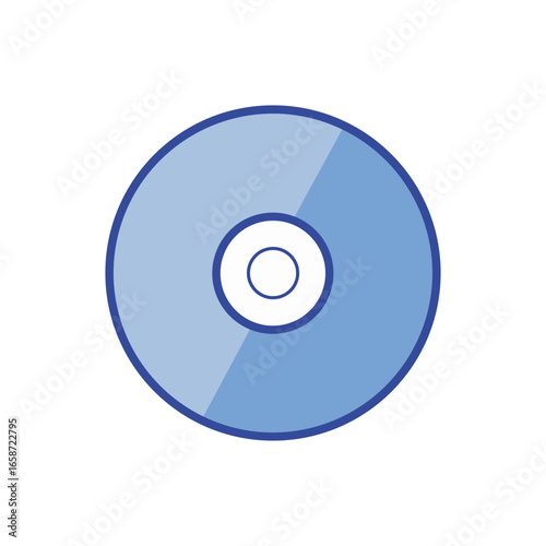 A colorful cd rom vector art illustration