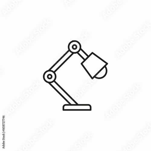 adjustable desk lamp icon sign vector